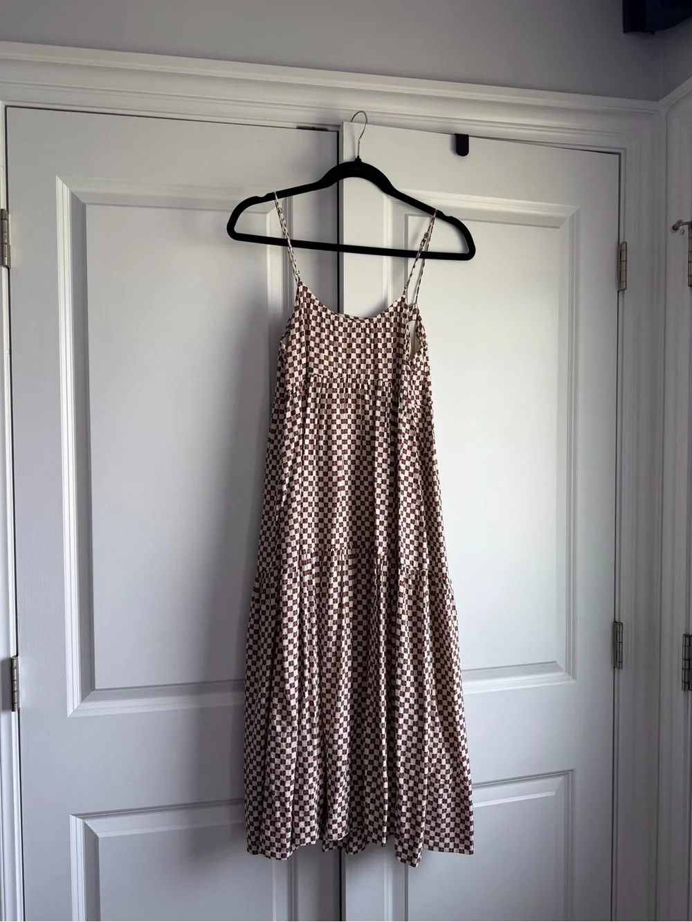 A&F Checkered Tiered Dress